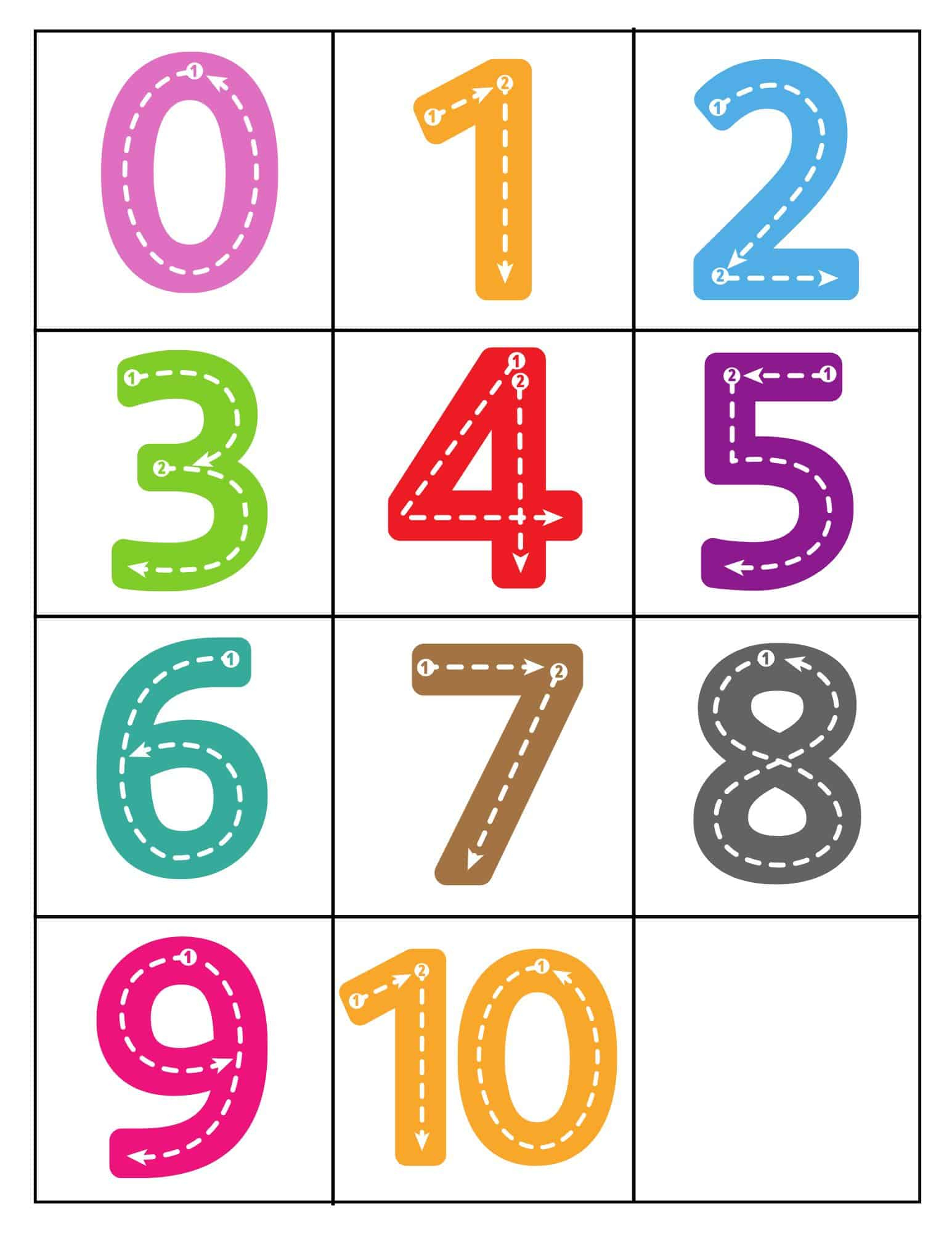 0-10 Printable Numbers (Free Templates In All Sizes) pertaining to Numbers 1 To 10 Printable