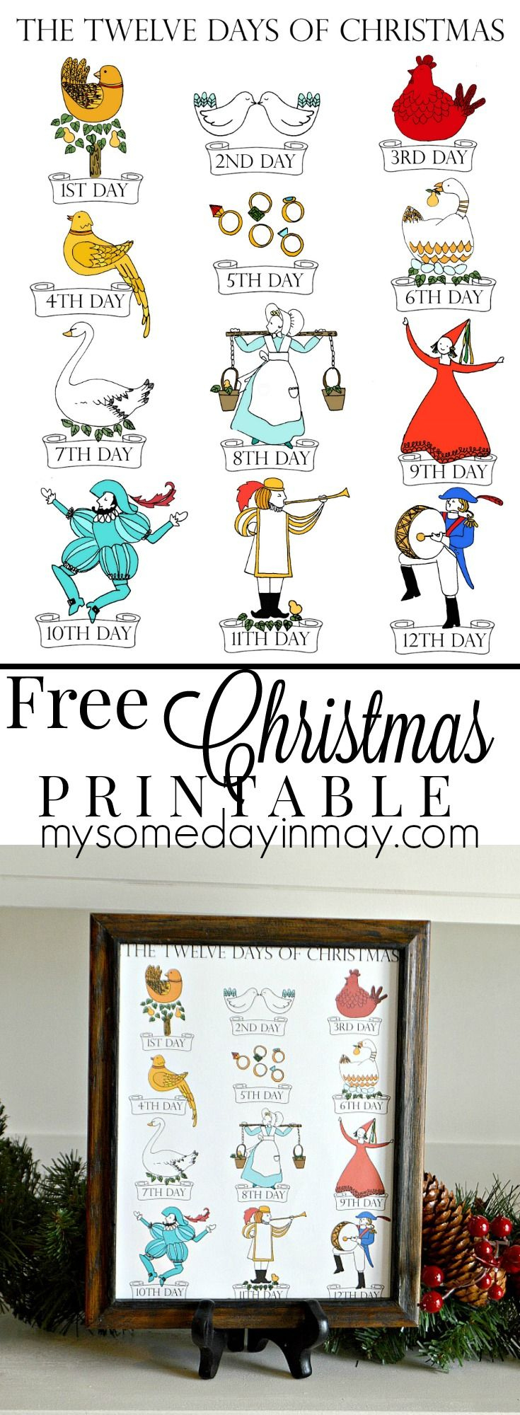 12 Days Of Christmas Printable regarding Printable 12 Days Of Christmas Images Free Download