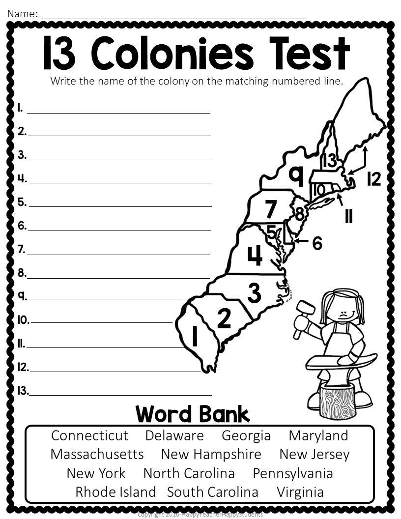 13 Colonies Map Quiz, 13 Colonies Map Worksheet, Blank 13 Colonies within Blank Map Of The 13 Colonies Printable