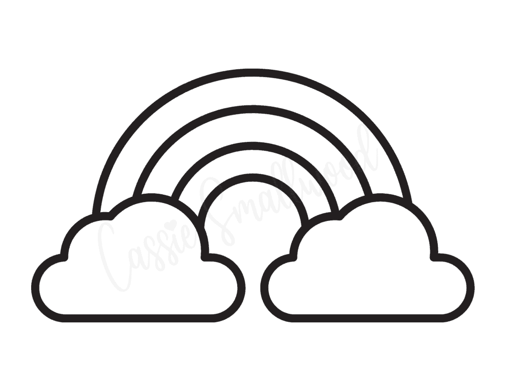 18 Cute Rainbow Templates (Free Printable) - Cassie Smallwood in Free Printable Large Rainbow Template