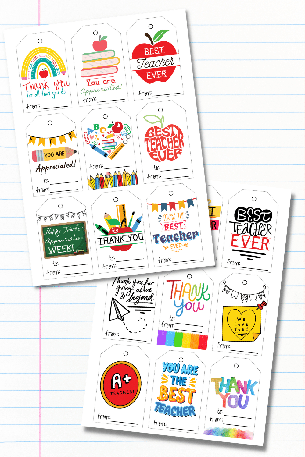 20 Free Printable Teacher Appreciation Tags - Prudent Penny Pincher pertaining to Teacher Appreciation Free Printable Tags