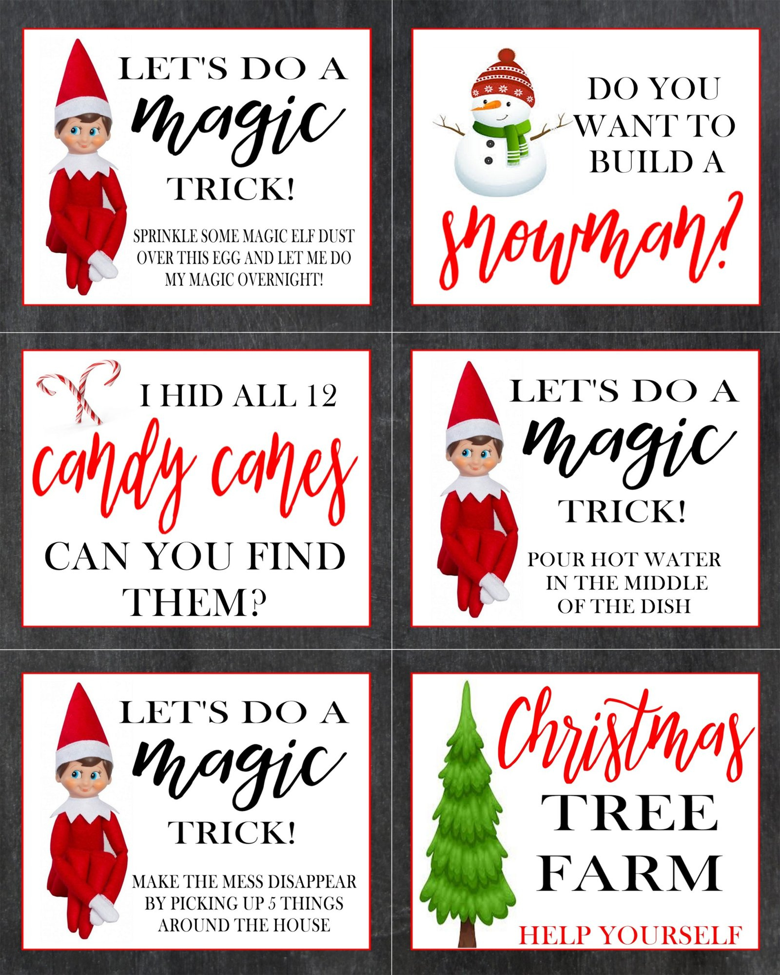 25 Easy Elf On The Shelf Ideas pertaining to Elf on Shelf Ideas Printable