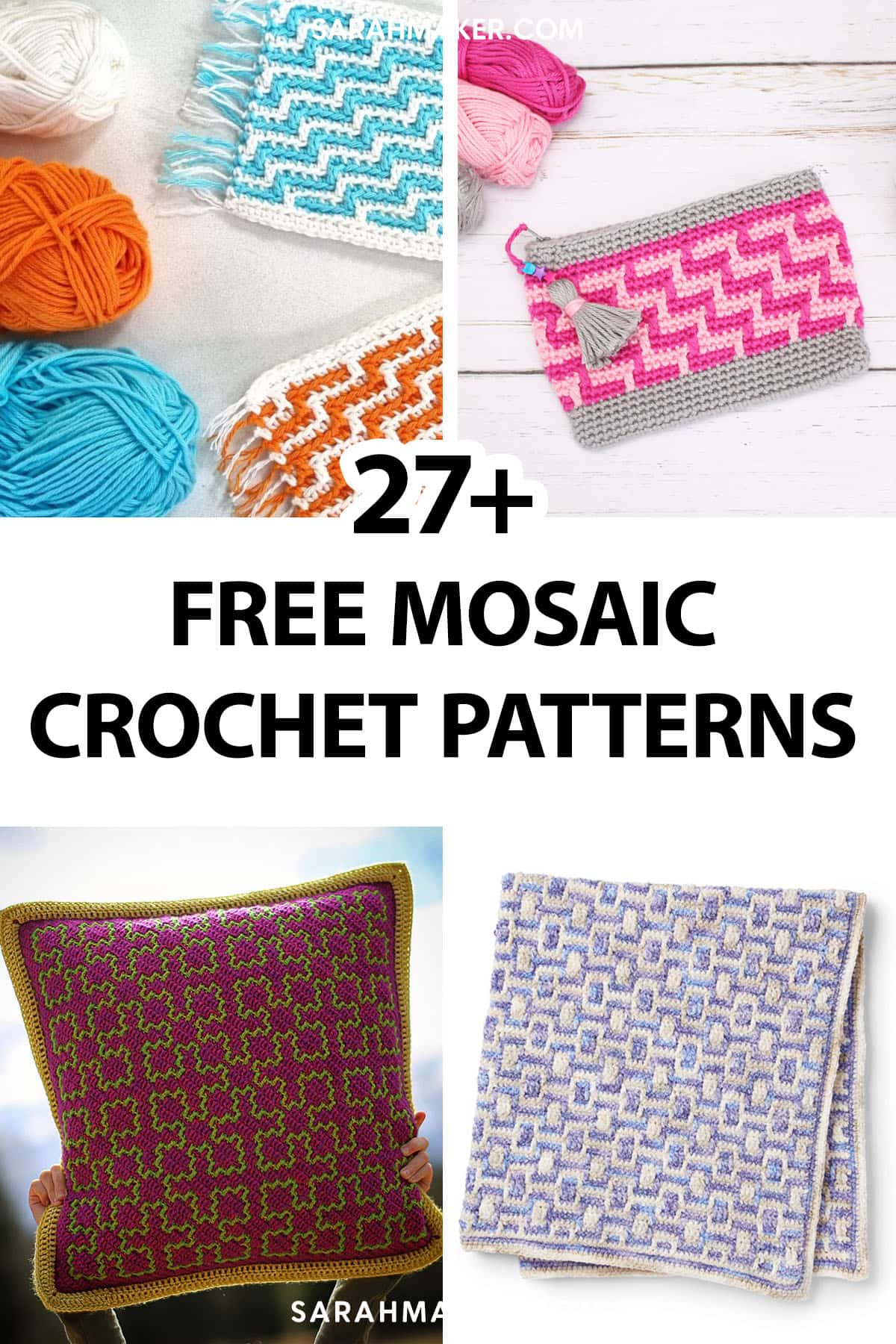 27 Free Mosaic Crochet Patterns (For All Skill Levels!) - Sarah Maker regarding Printable Mosaic Crochet Patterns Free