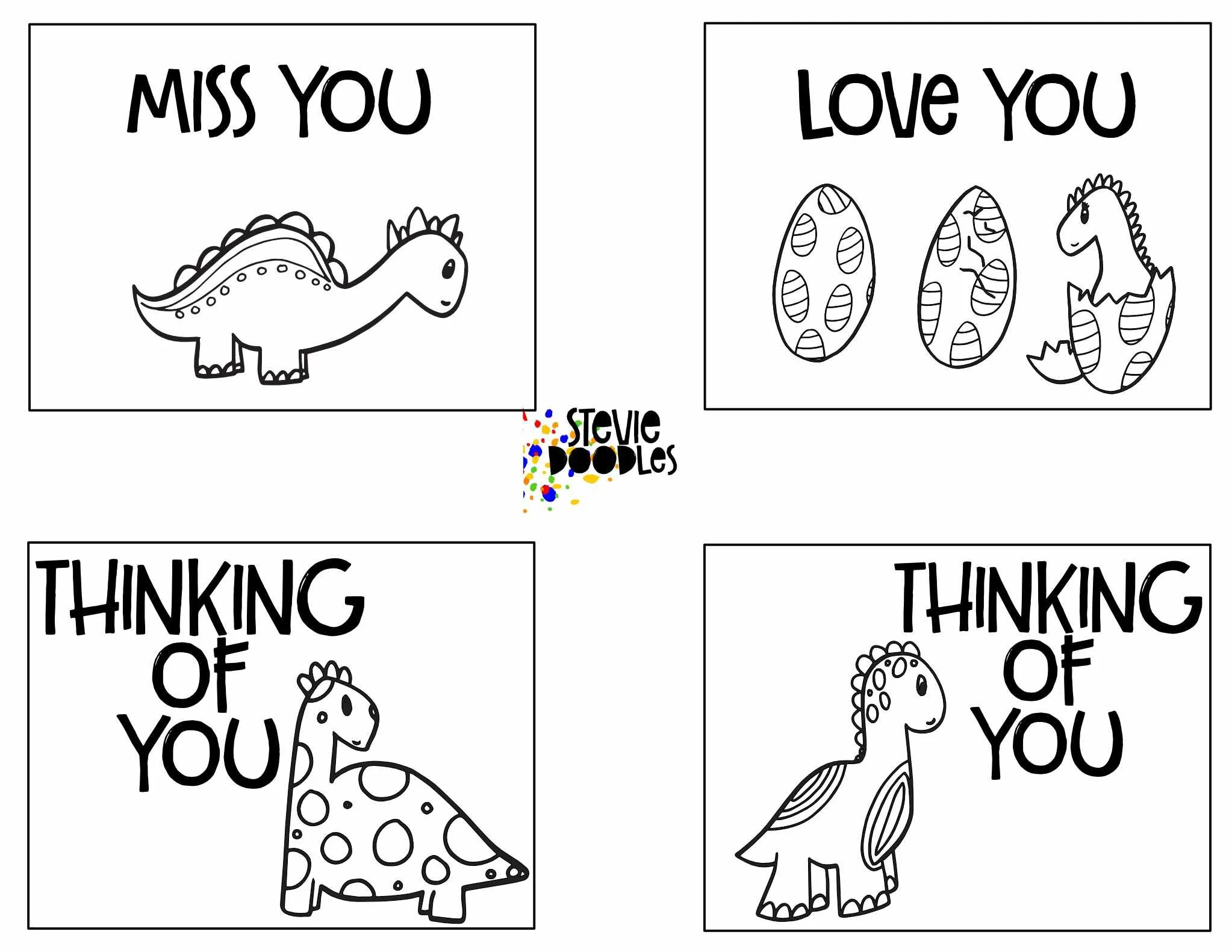 28 Free "Thinking Of You" Cards To Color — Stevie Doodles inside Printable I Miss You Cards