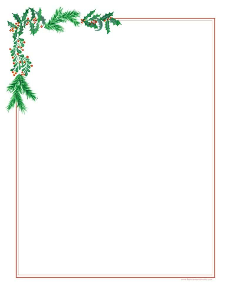 30+ Free Printable Christmas Border Printable Templates - The in Christmas Letter Borders Free Printable