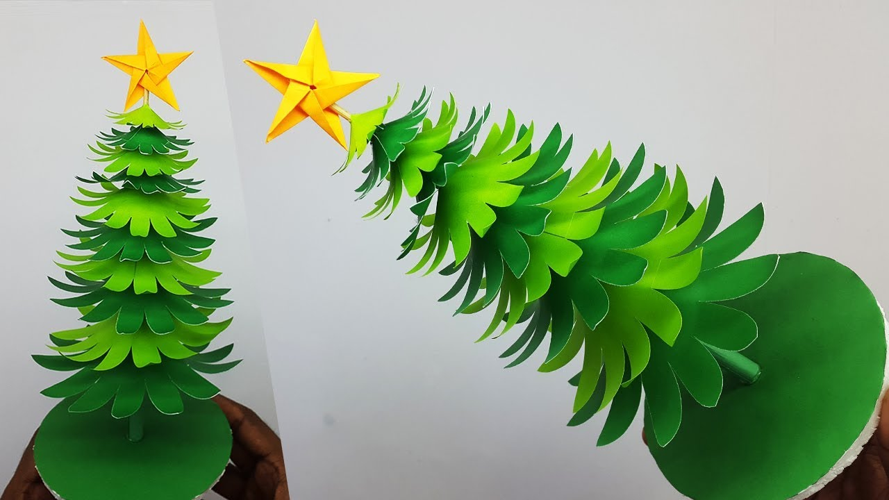3D Paper Christmas Tree Diy Tutorial | How To Make A Paper Xmas Tree with regard to Printable 3D Paper Christmas Tree Template