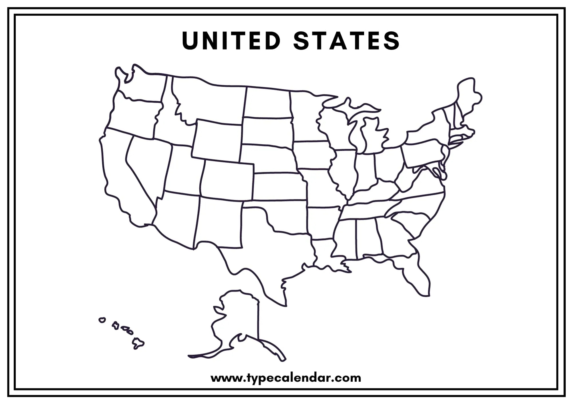 40+ Free Printable Blank Us Map Templates [Editable Pdf] for Blank 50 States Map Printable