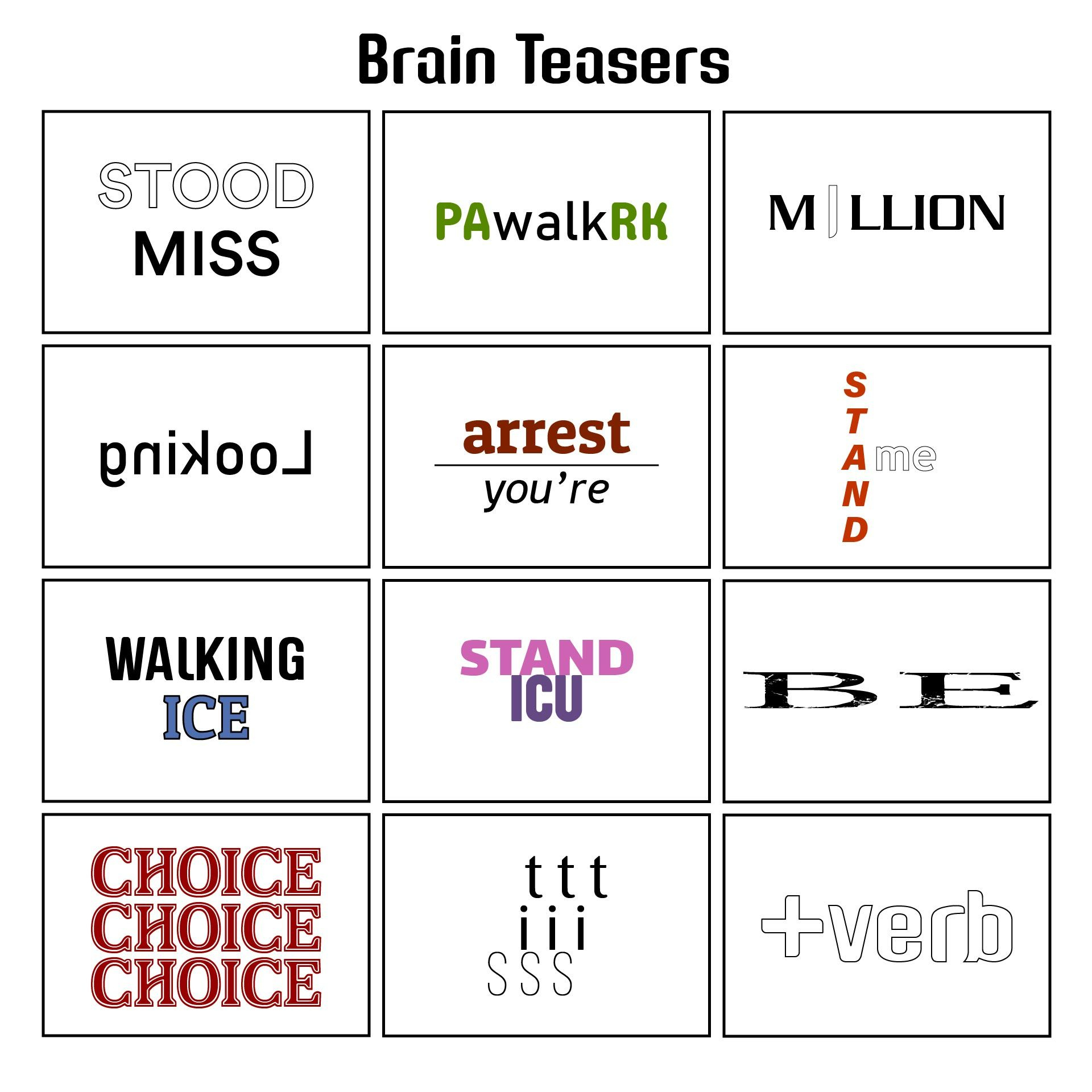 49 Free Printable Brain Teasers With Answers - Esl Vault inside Answer Key Printable Brain Teasers With Answers