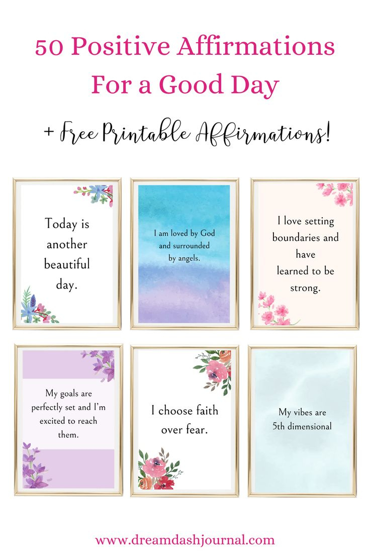 50 Daily Positive Affirmations {+ Free Printable Affirmation Cards intended for Free Printable Positive Affirmations For Adults