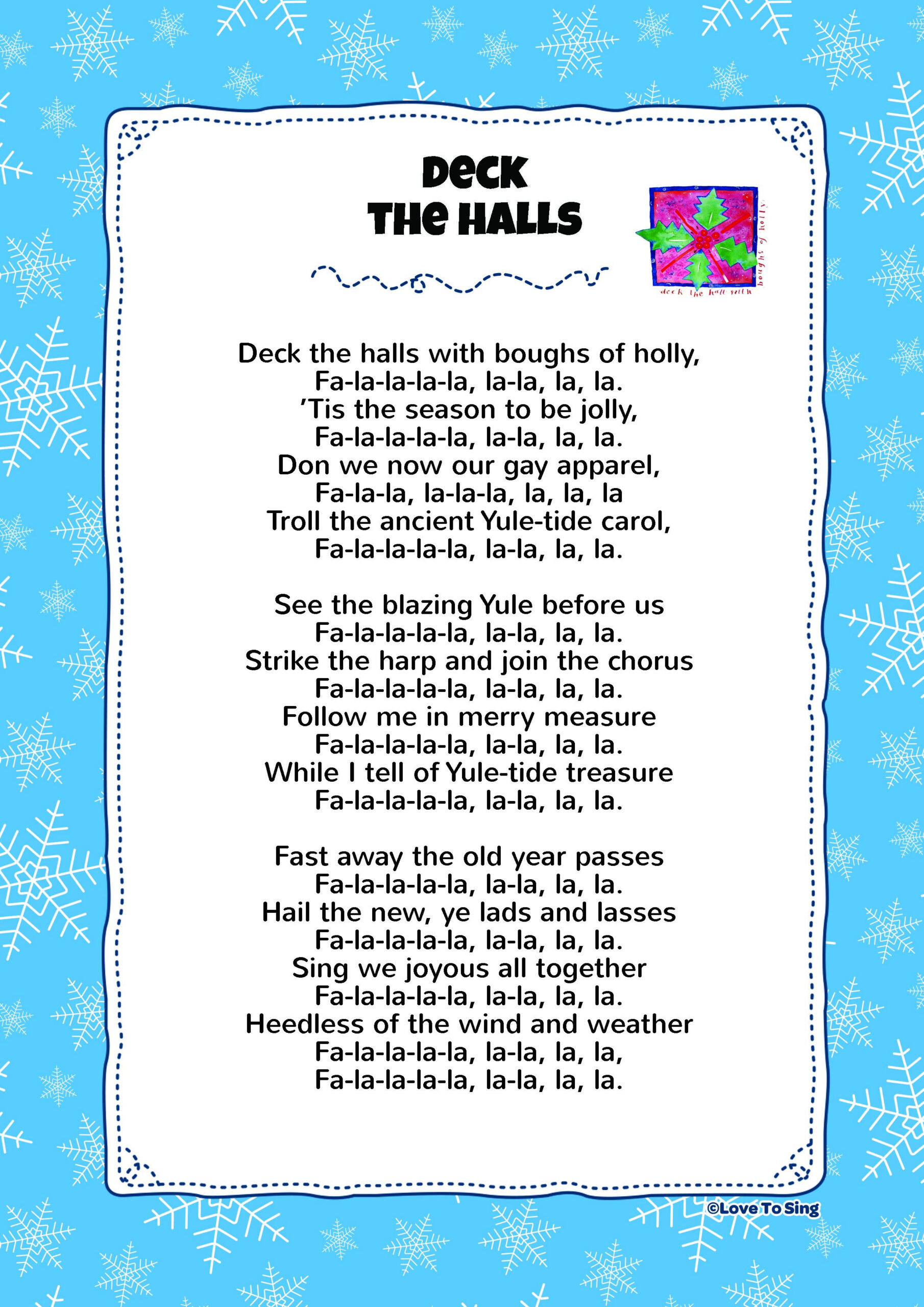 7 Christmas Songs Ideas To Save Today | Christmas Song, Christmas for Deck the Halls Printable Lyrics