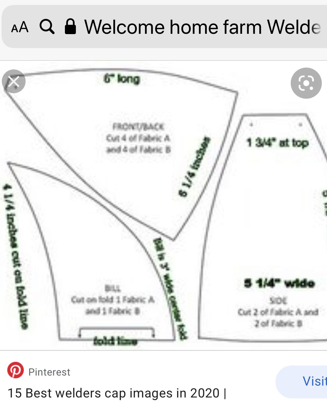 8 Welder'S Hats Ideas | Cap Patterns, Welding Cap Pattern, Welding intended for Pdf Printable Printable 6 Panel Welding Cap Pattern Free