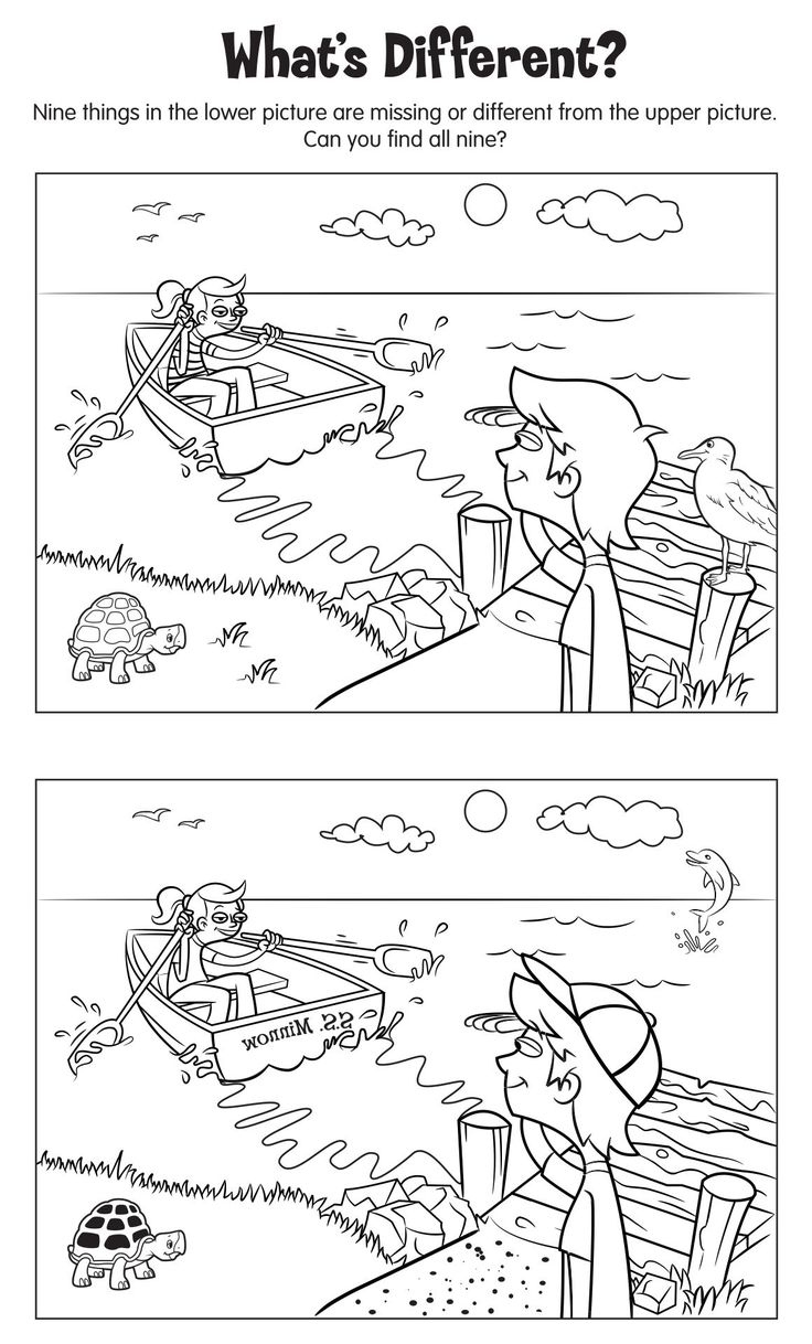 Adult Find The Difference - 10 Free Pdf Printables | Printablee intended for Spot the Difference Free Printable