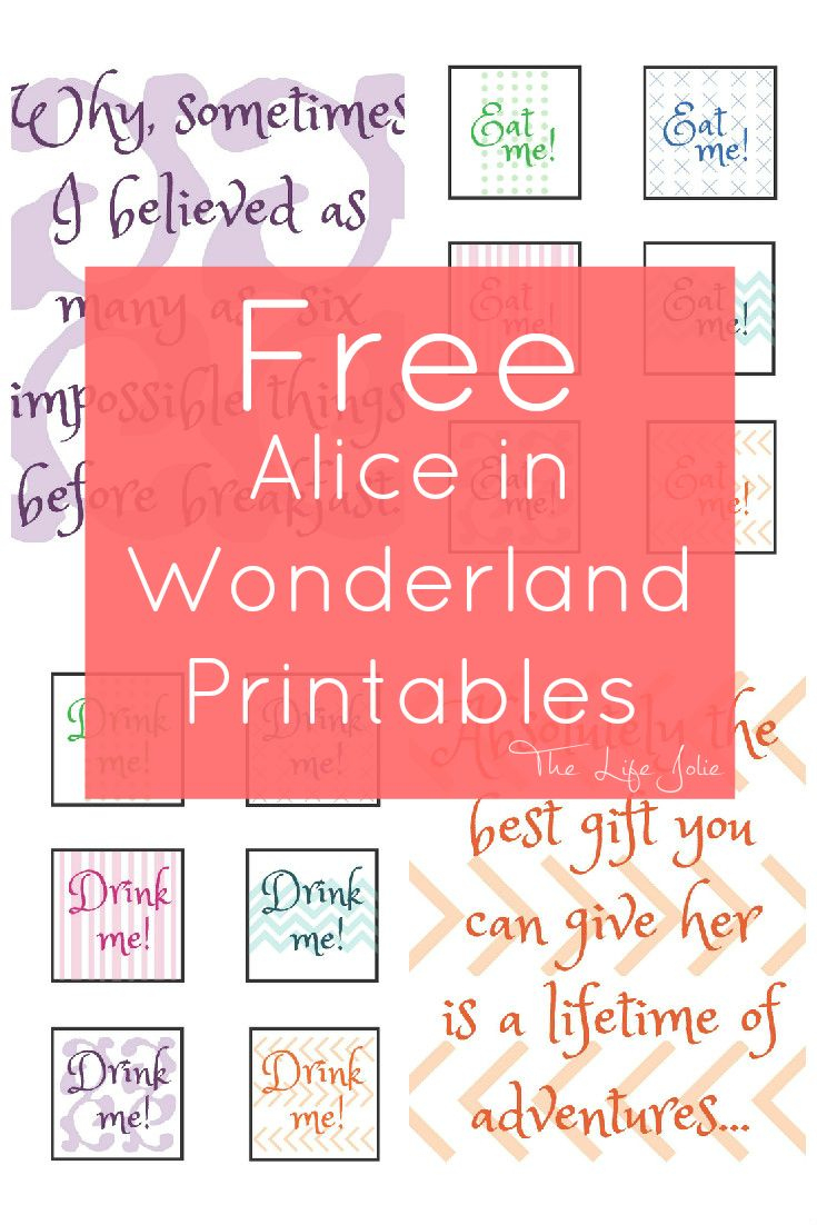 Alice In Wonderland Signs And Free Printables For Your Party Or pertaining to Alice in Wonderland Signs Printable