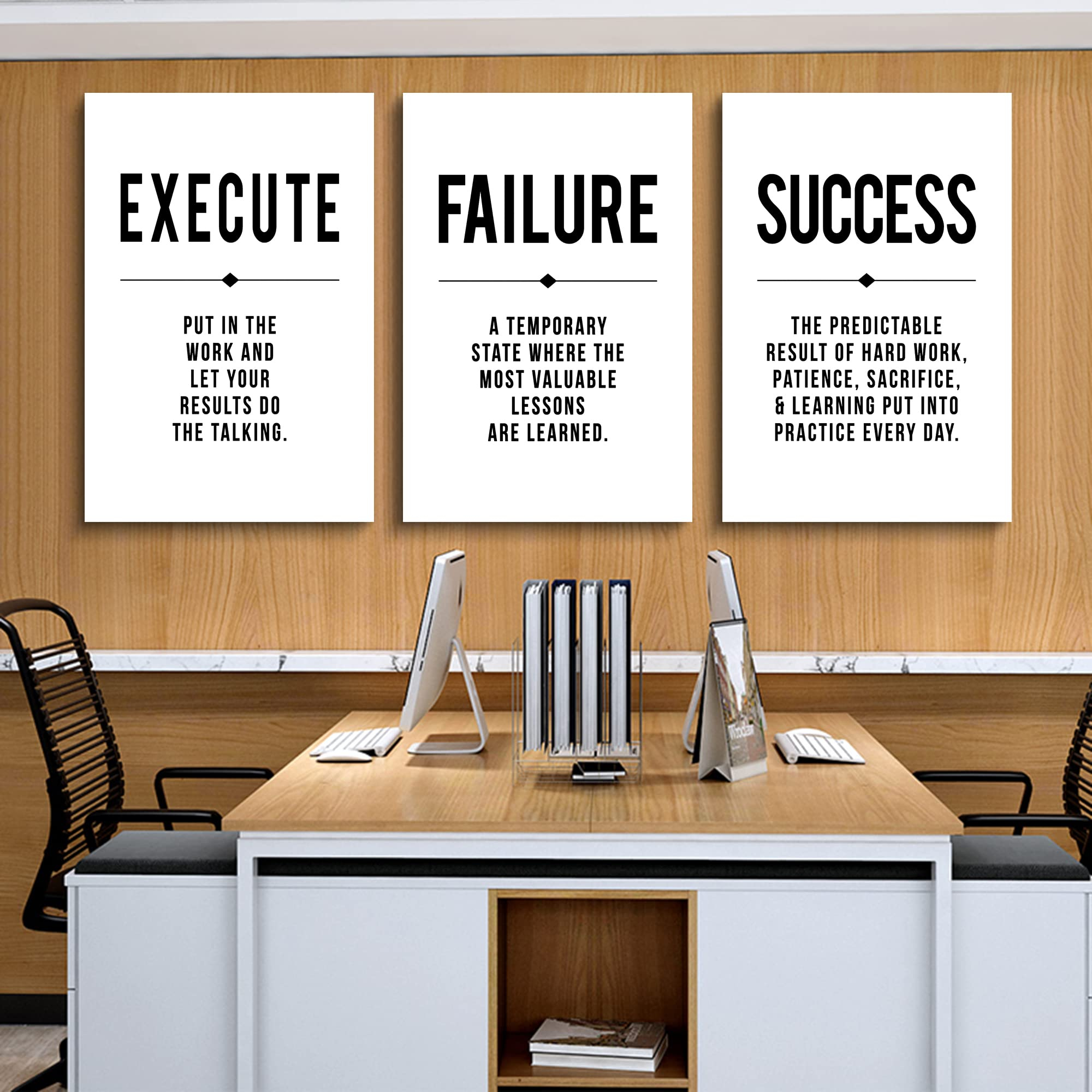 Amazon: Framed Canvas Wall Art Success Quote, Office Wall Art for Printable Quotes For Office Desk