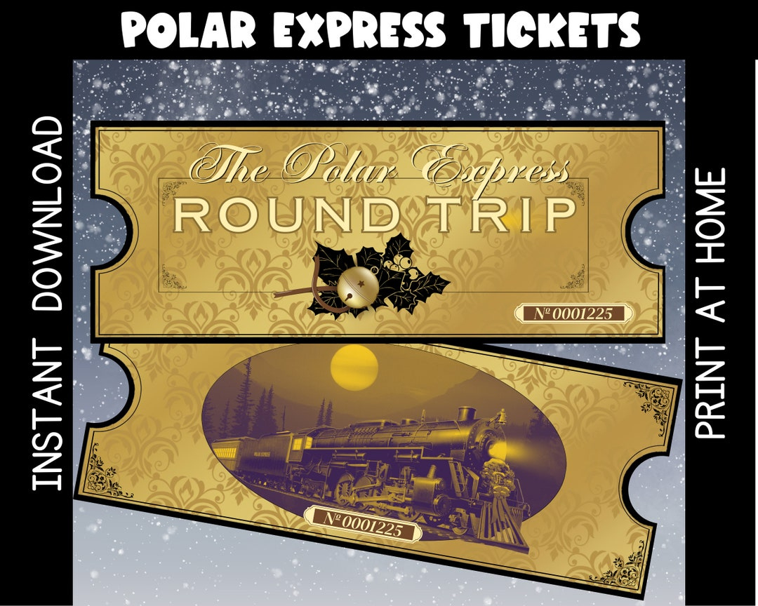 Ausdruckbare Polar Express Zugkarte: Weihnachtsfilm 'Nacht regarding Printable Train Tickets For Polar Express
