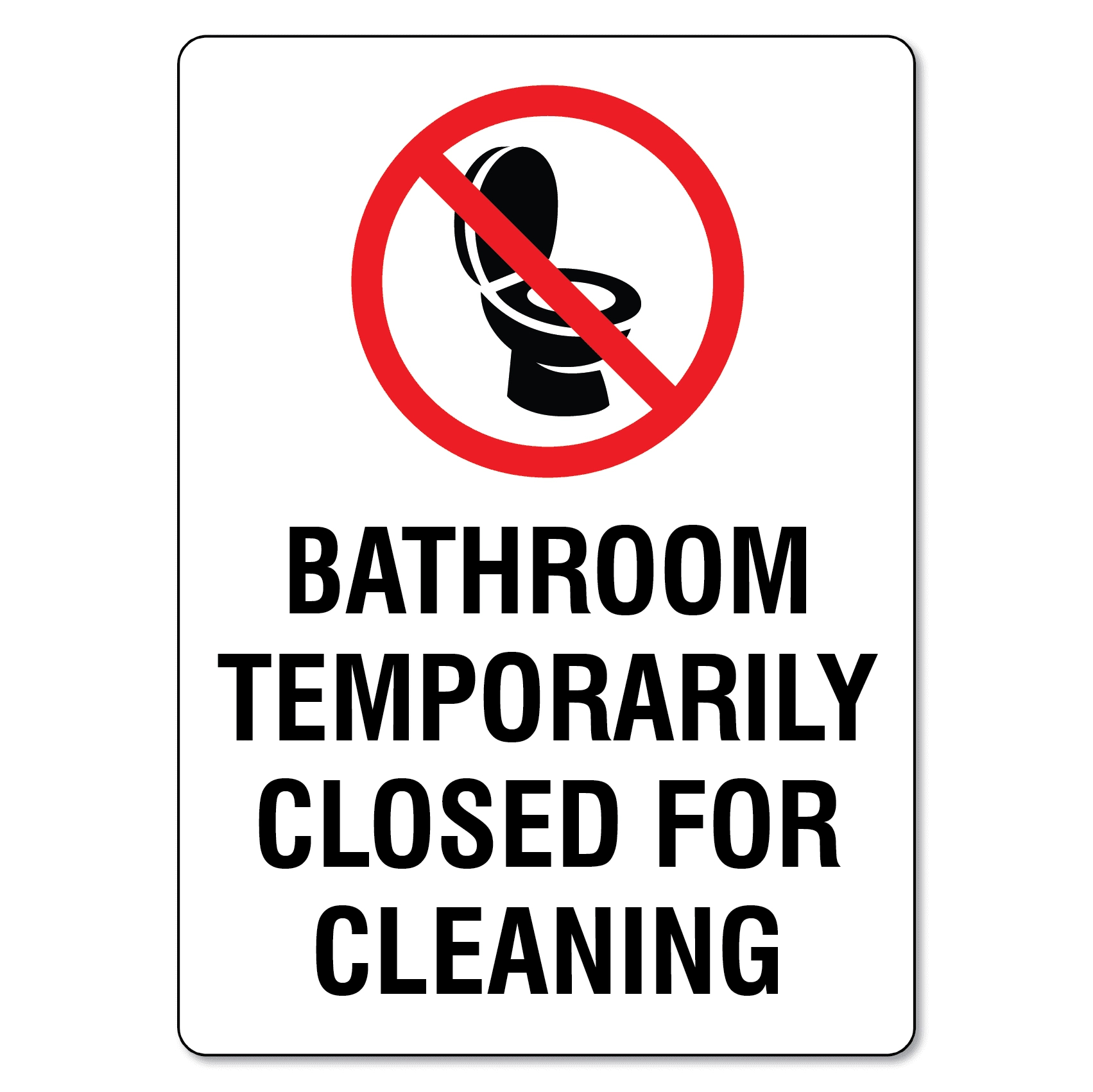 Bathroom Temporarily Closed For Cleaning - The Signmaker regarding Closed For Cleaning Sign Printable