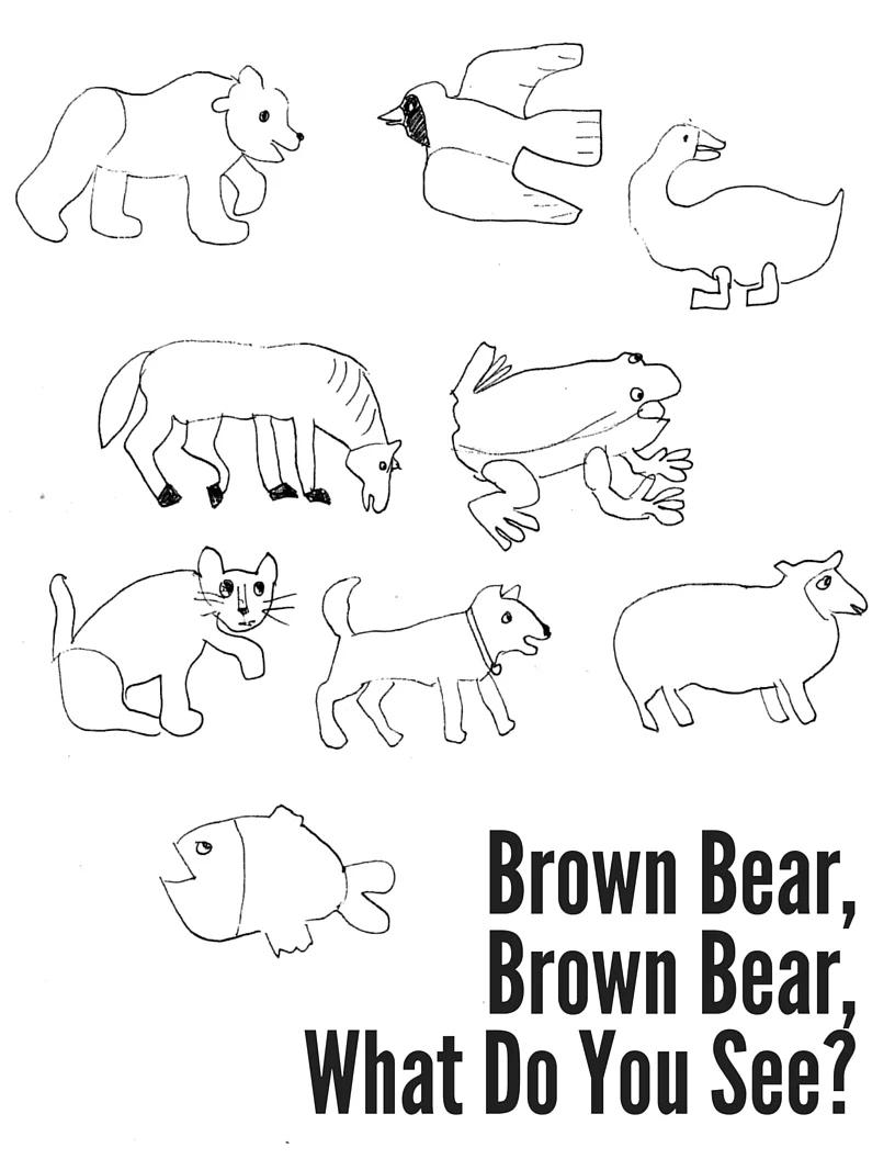 Brown Bear, Brown Bear Coloring Sheet — Mostly Montessori regarding Free Printable Brown Bear Brown Bear Printable Book