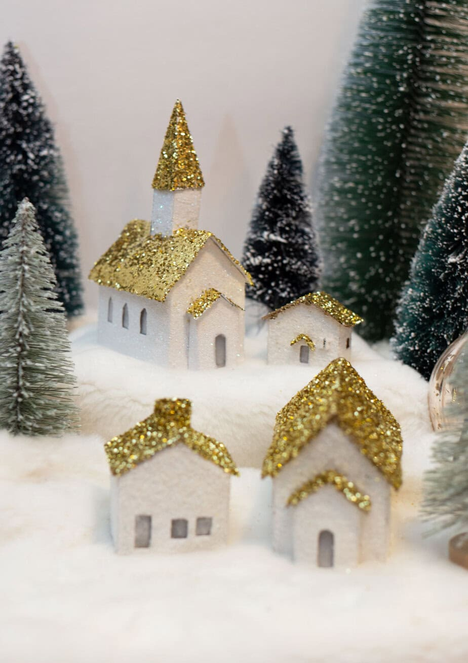 Cardboard Christmas Village Houses: Free Printable Template intended for Printable Diy Christmas Village Houses Template