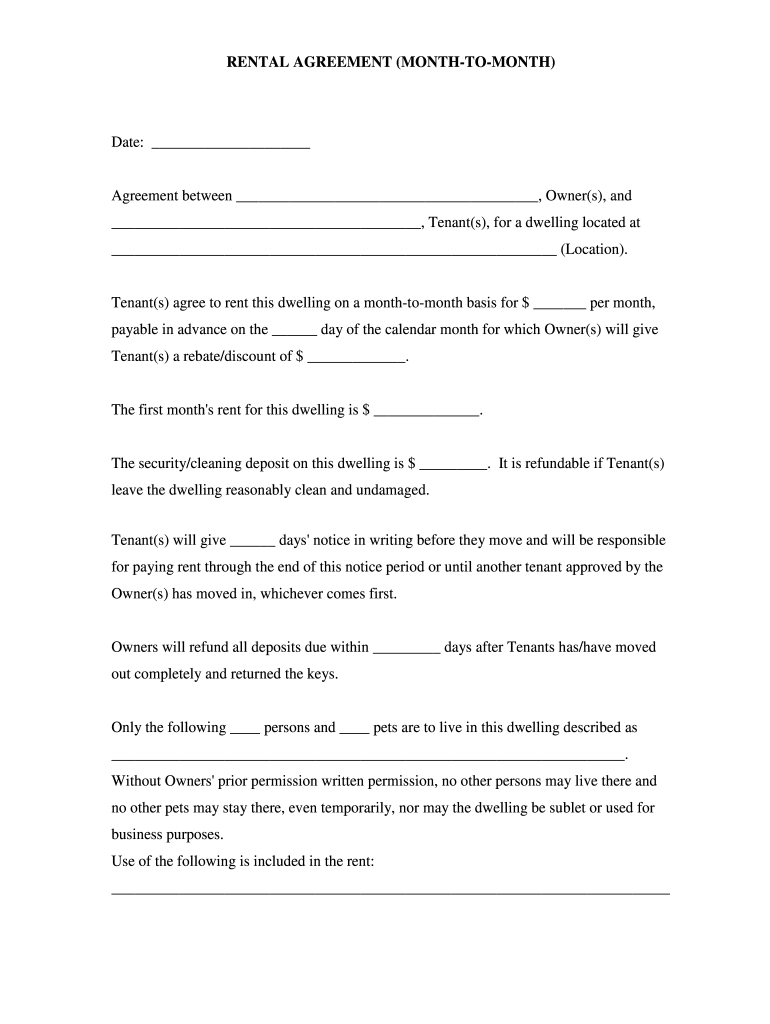 Carroll Rental Agreement Form - Fill Online, Printable, Fillable with regard to Pdf Printable Basic Rental Agreement Fillable