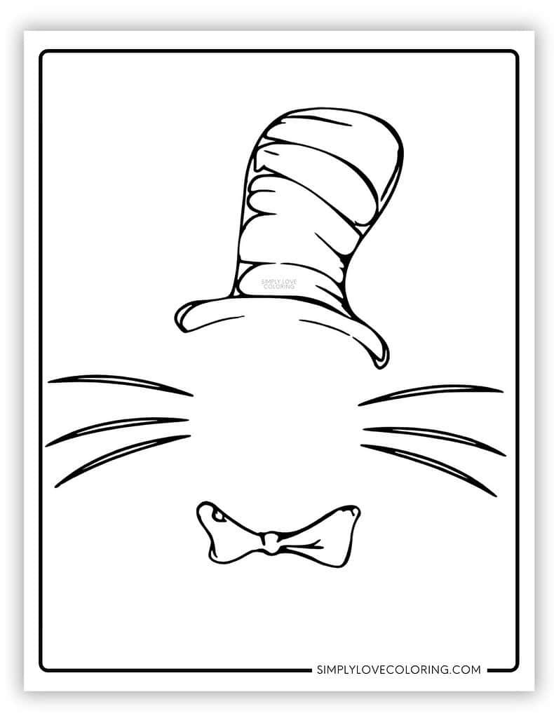 Cat In The Hat Coloring Pages (Free Pdf Printables) – Simply Love regarding Cat and the Hat Printable Template