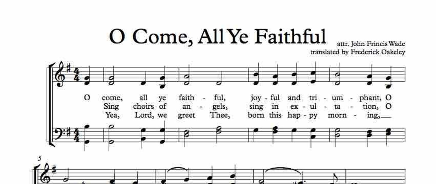 Christmas Carol Spotlight: O Come All Ye Faithful - Courageous intended for Printable Lyrics For O Come All Ye Faithful