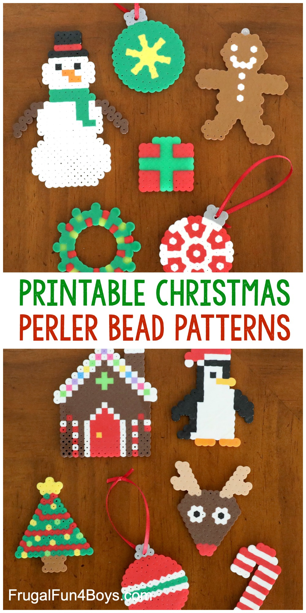 Christmas Crafts Perler Bead Christmas Patterns Printable Perler in Perler Bead Christmas Patterns Printable