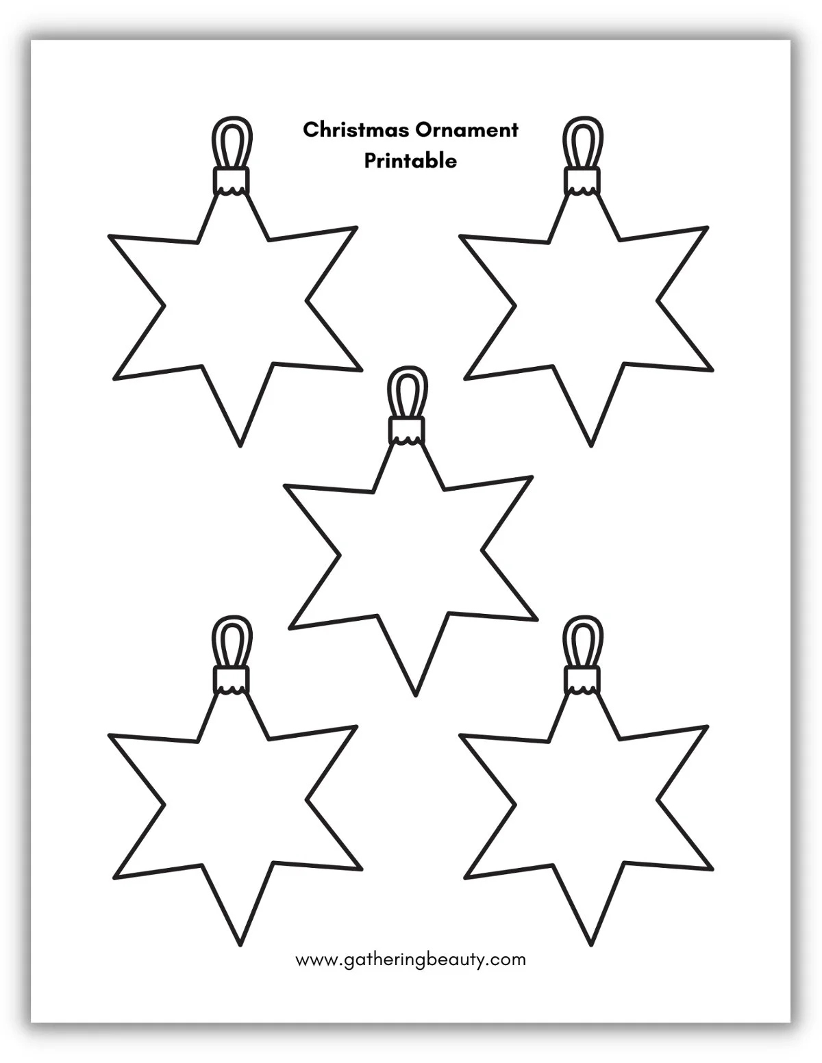 Christmas Ornament Printable — Gathering Beauty inside Free Printable Templates Christmas Ornaments