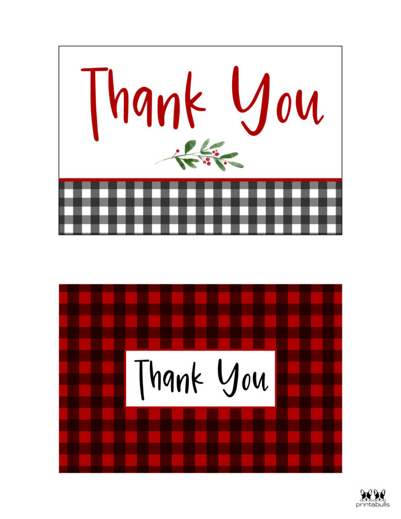 Christmas Thank You Cards - 25 Free Printable Cards | Printabulls inside Free Printable Xmas Thank You Cards