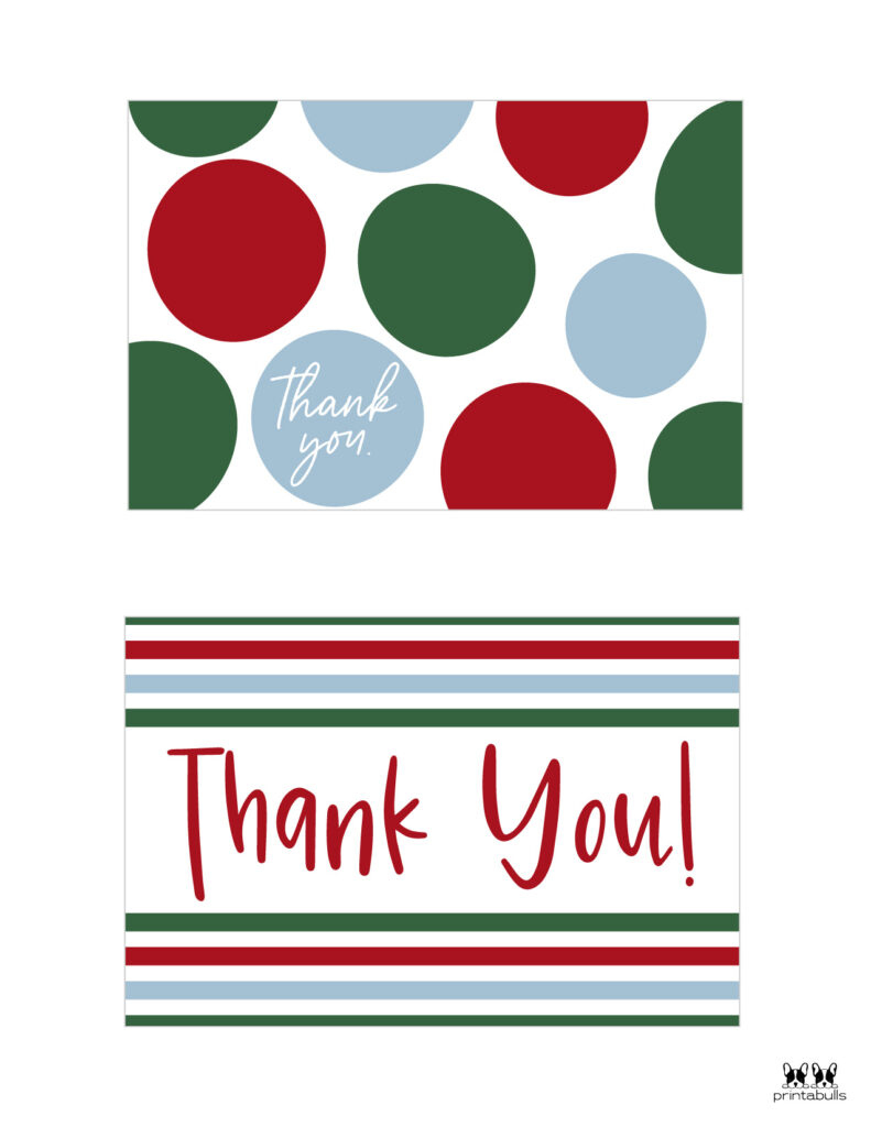 Christmas Thank You Cards - 25 Free Printable Cards | Printabulls pertaining to Free Printable Xmas Thank You Cards