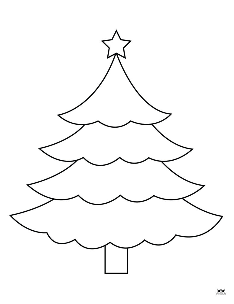 Christmas Tree Coloring Pages &amp;amp; Templates - 22 Free Printables within Full Page Printable Christmas Tree Template
