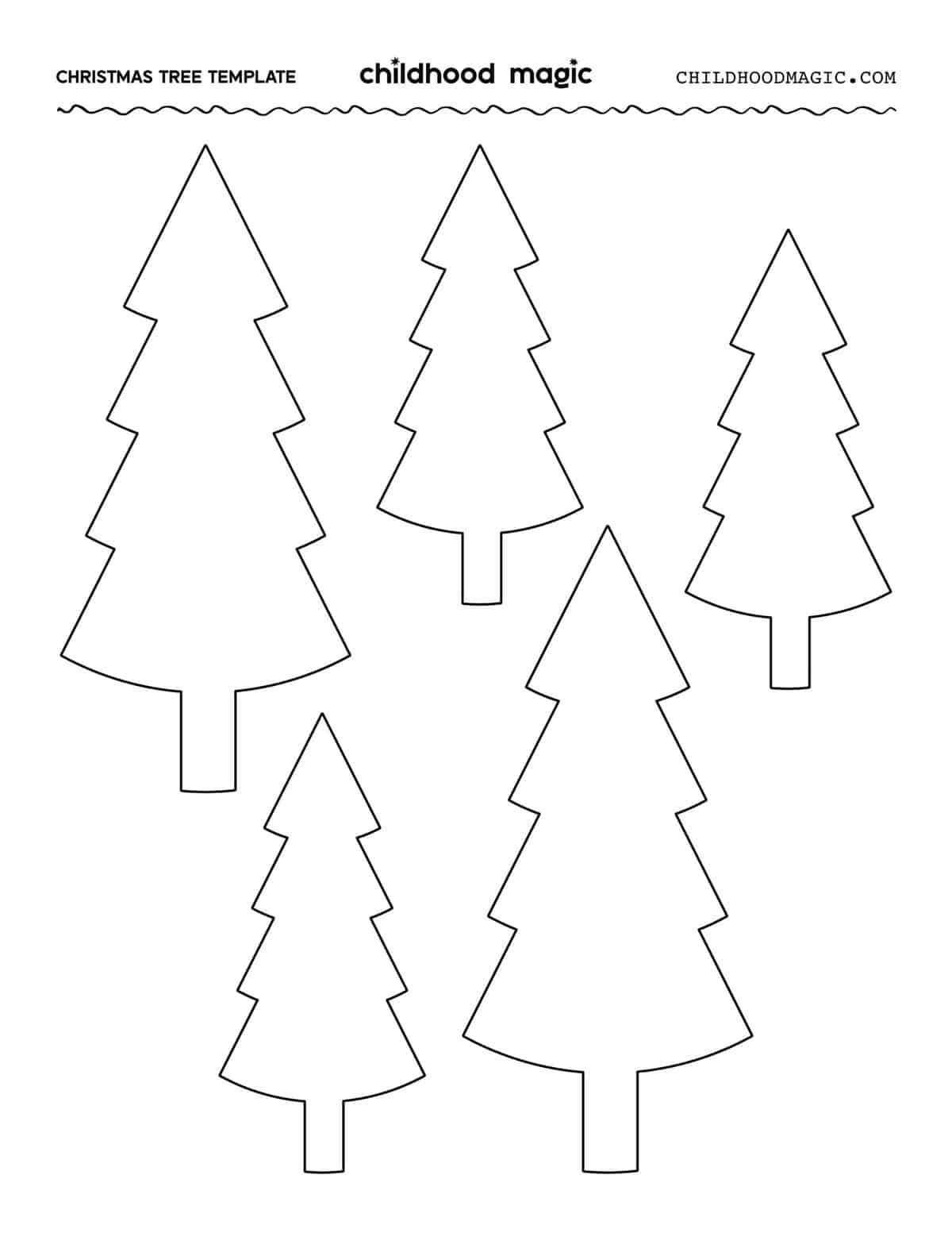 Christmas Tree Outline - Childhood Magic regarding Full Page Printable Christmas Tree Template