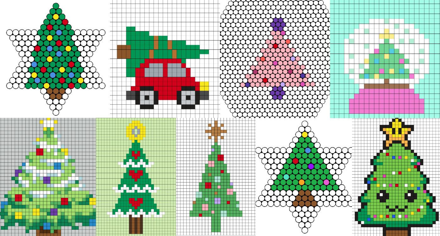 Christmas Tree Perler Beads (20+ Free Patterns!) - Diy Candy for Perler Bead Christmas Patterns Printable