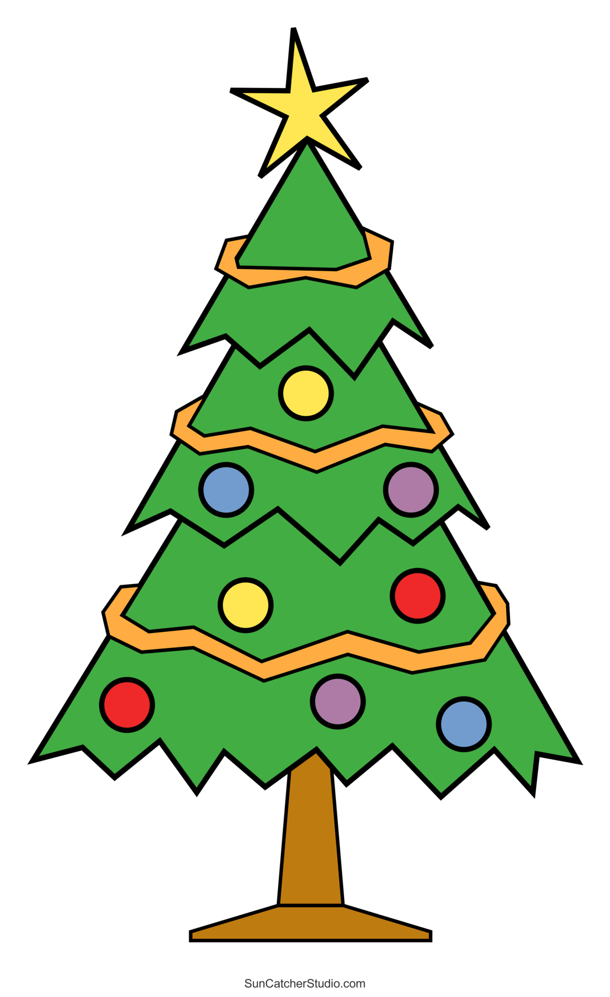 Christmas Tree Templates And Stencils (Free Printable Patterns for Free Printable Picture of a Christmas Tree