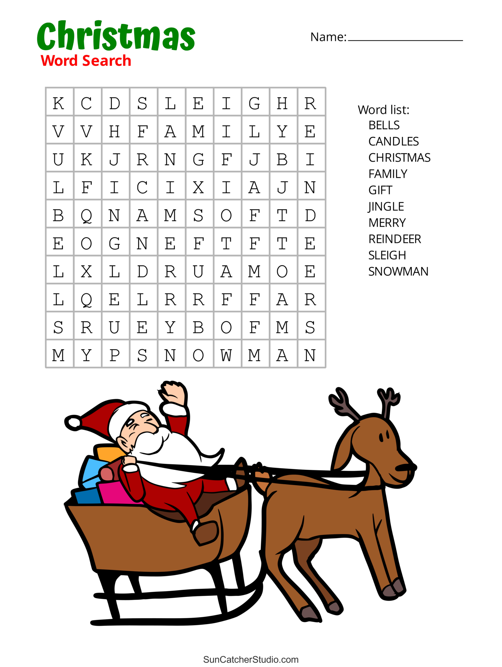 Christmas Word Search (Free Printable Pdf Puzzles) – Free throughout December Word Search Free Printable