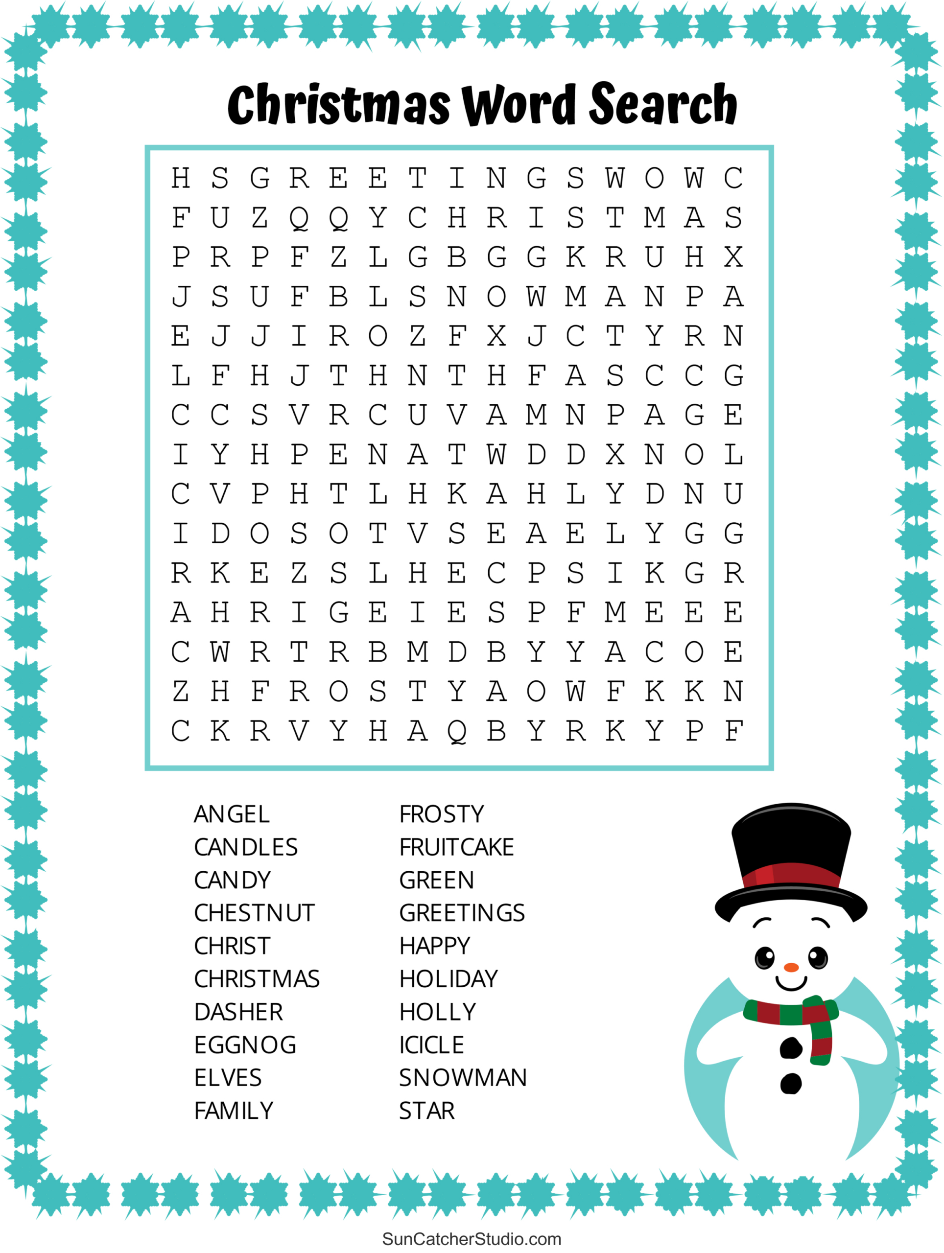 Christmas Word Search (Free Printable Pdf Puzzles) – Free with Printable Christmas Word Search Hard
