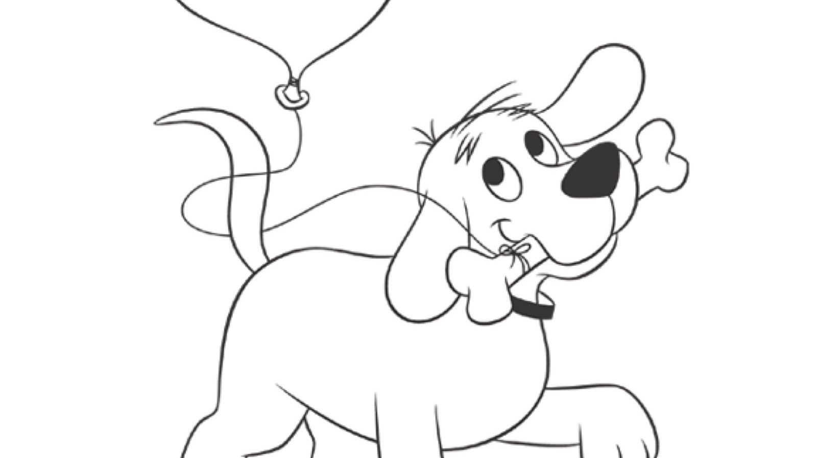 Clifford And Balloon Coloring Page | Kids Coloring Pages | Pbs regarding Clifford The Big Red Dog Printables