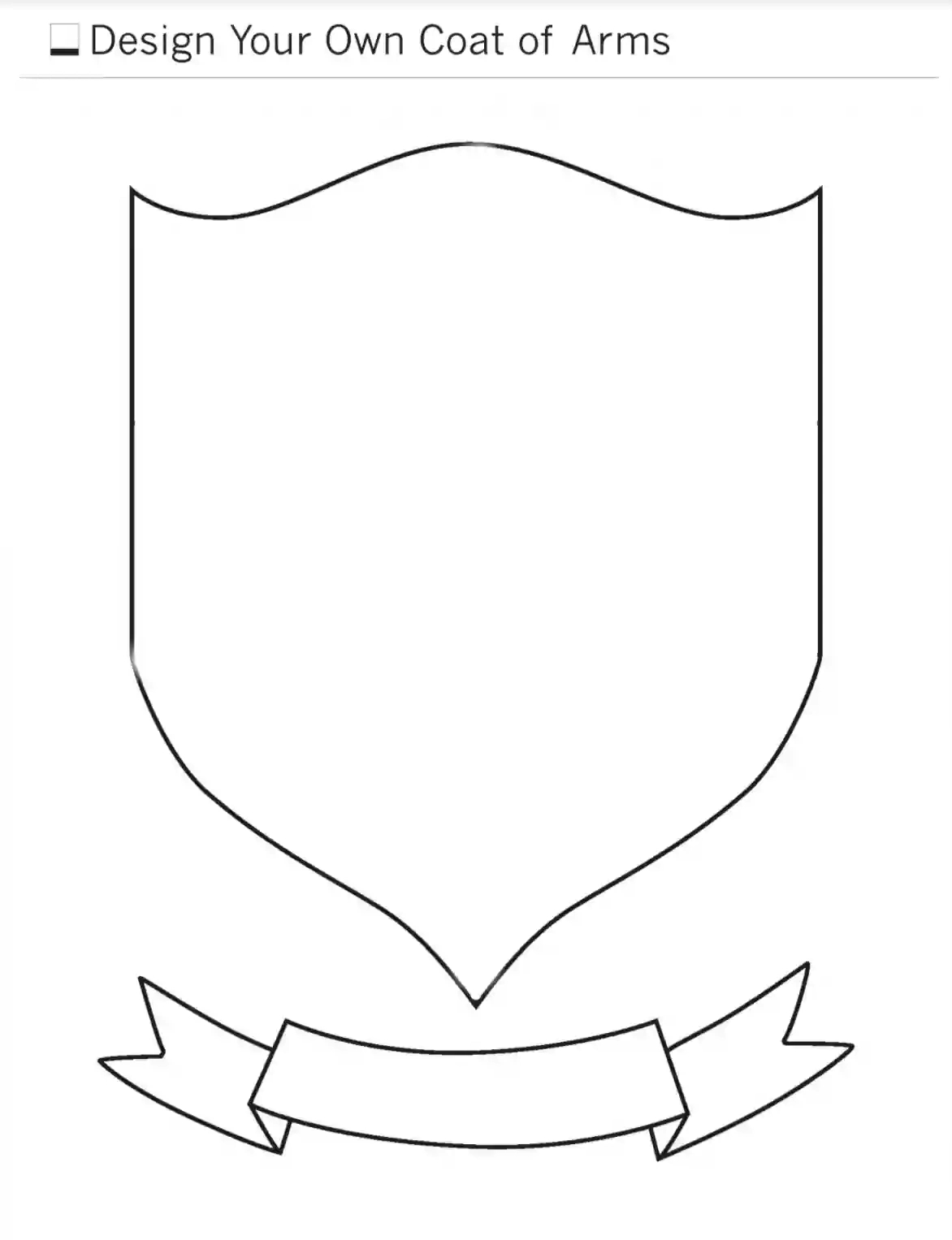 Coat Of Arms Template ≡ Fill Out Printable Pdf Forms Online inside Coat Of Arms Symbols Printable