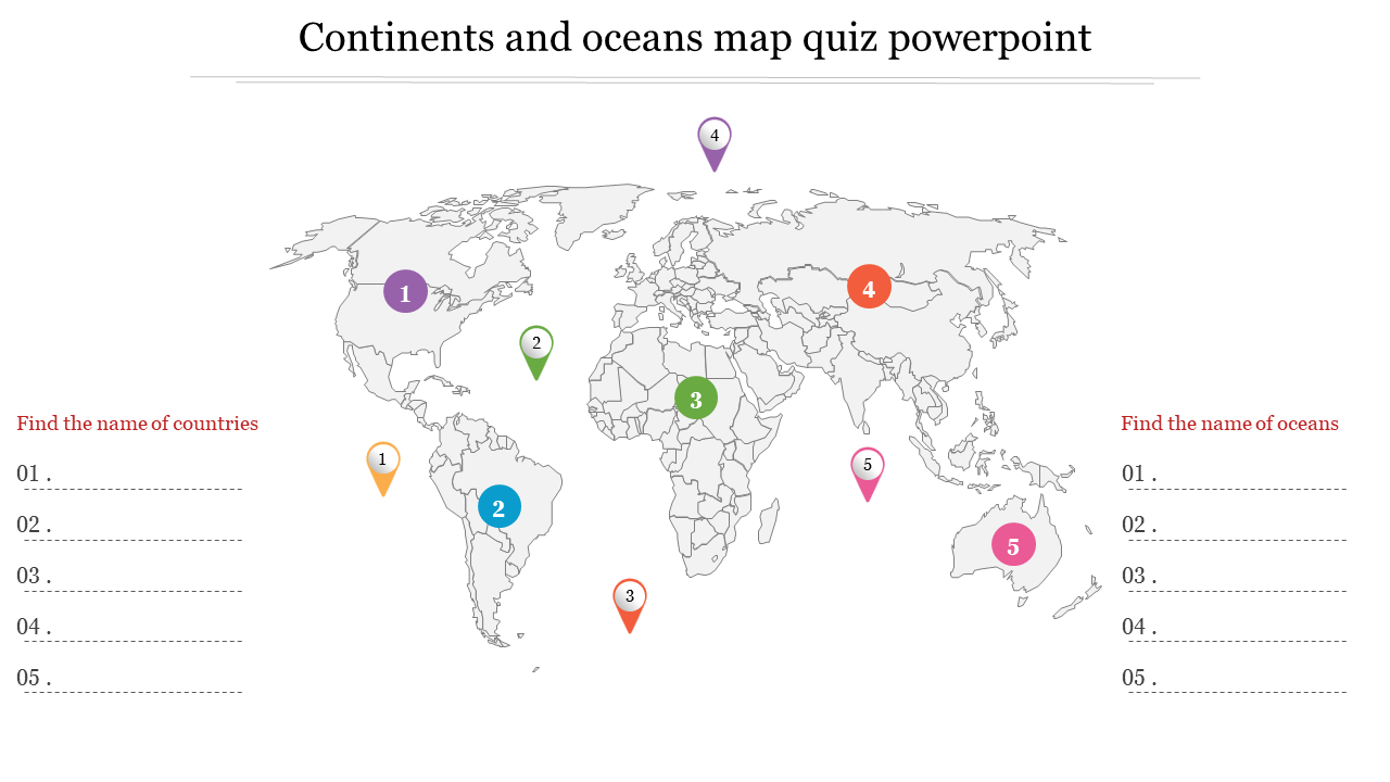 Continents And Oceans Map Quiz Powerpoint And Google Slides within Continents and Oceans Printable Quiz