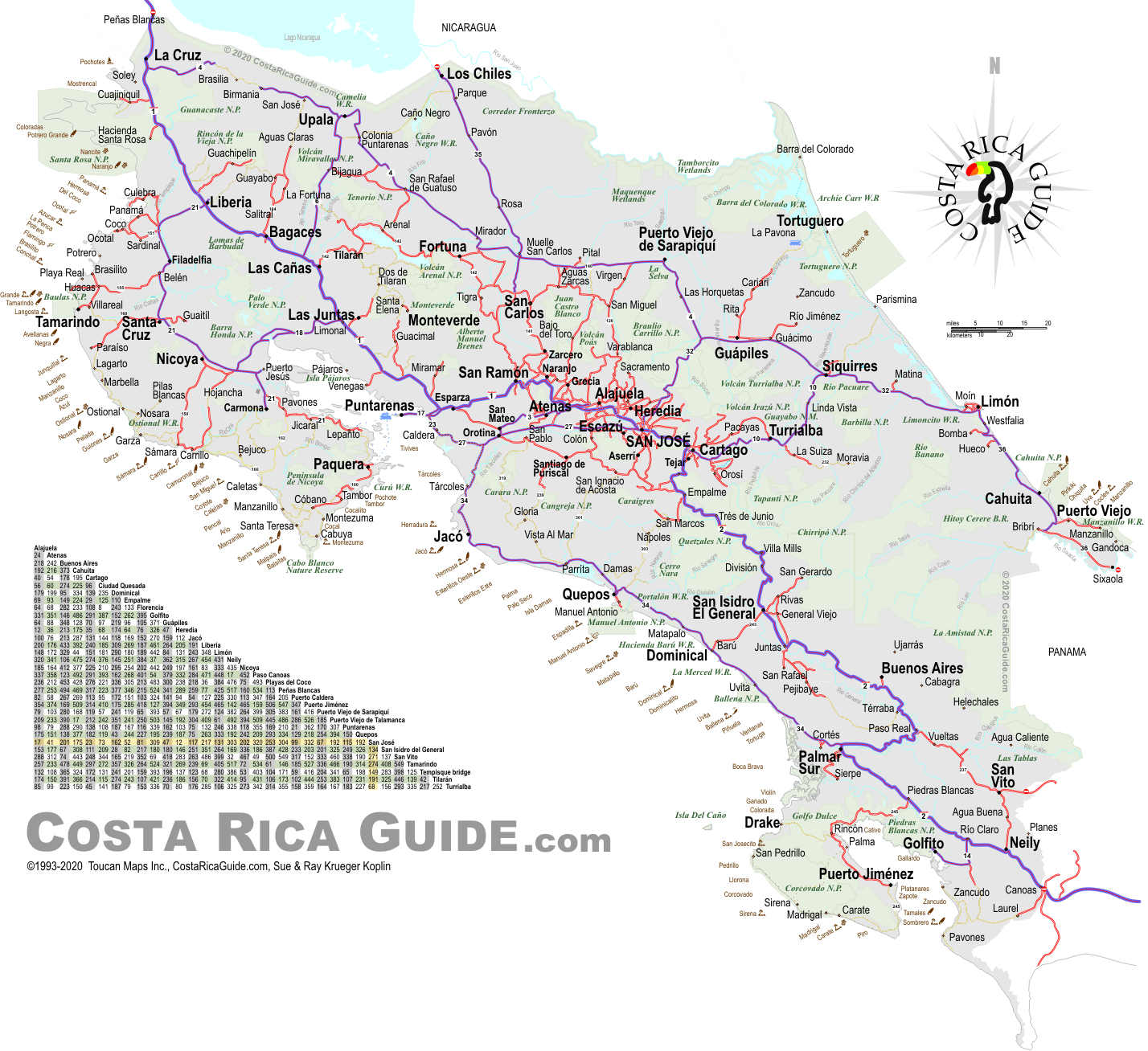 Costa Rica- Free Printable Map Download in Printable Map of Costa Rica