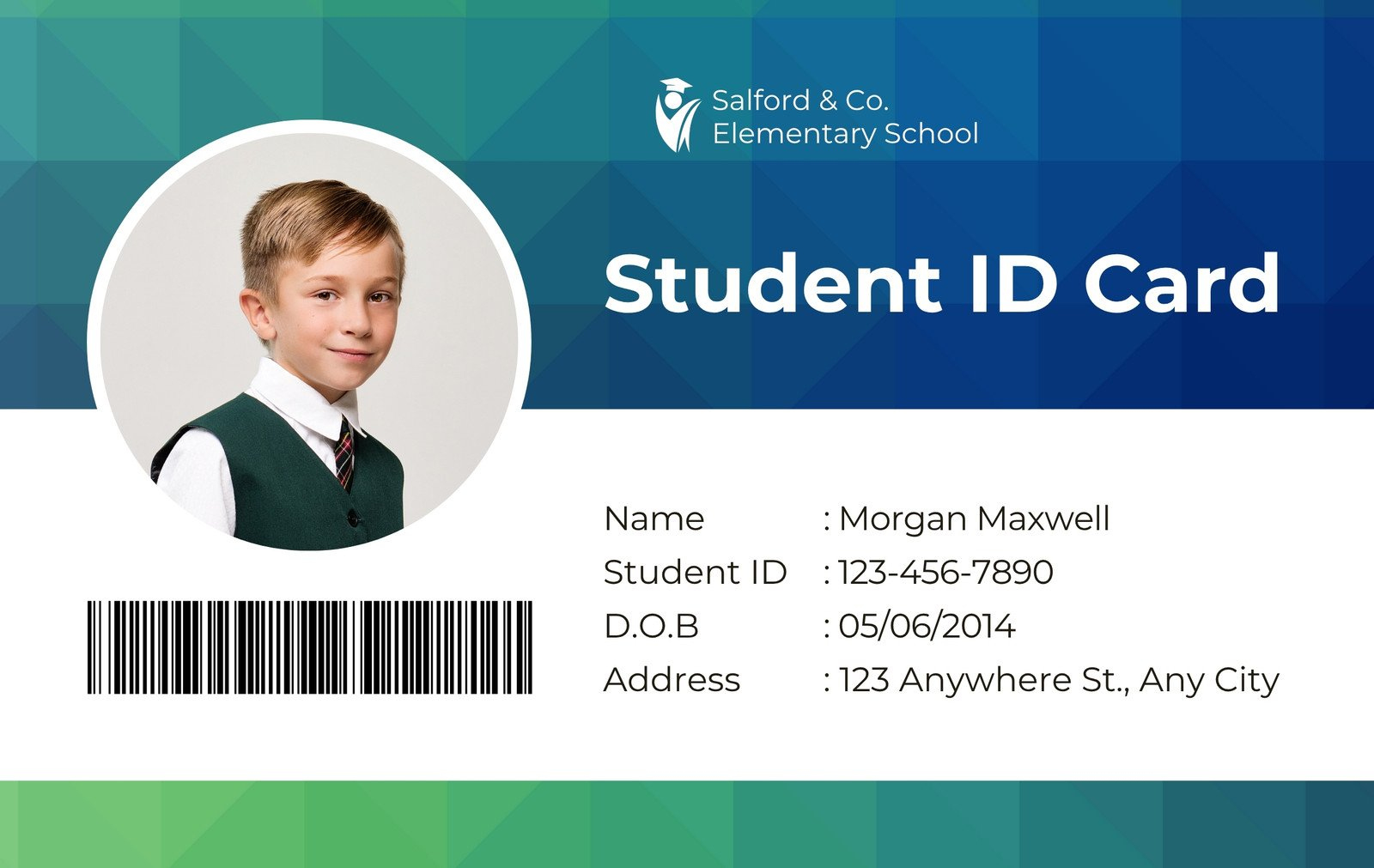 Custom Printable Student Id Card Templates | Canva for Printable Id Cards For Students