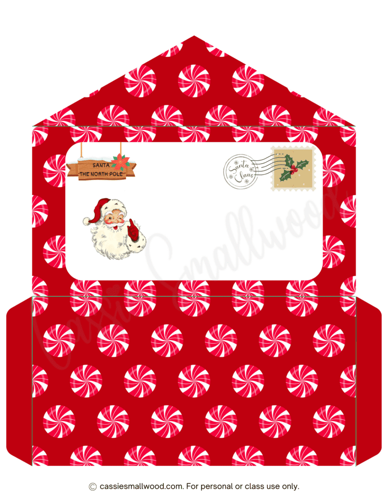 Cute Santa Envelopes (Free Printable) - Cassie Smallwood with regard to Free Santa Claus Envelope Printable
