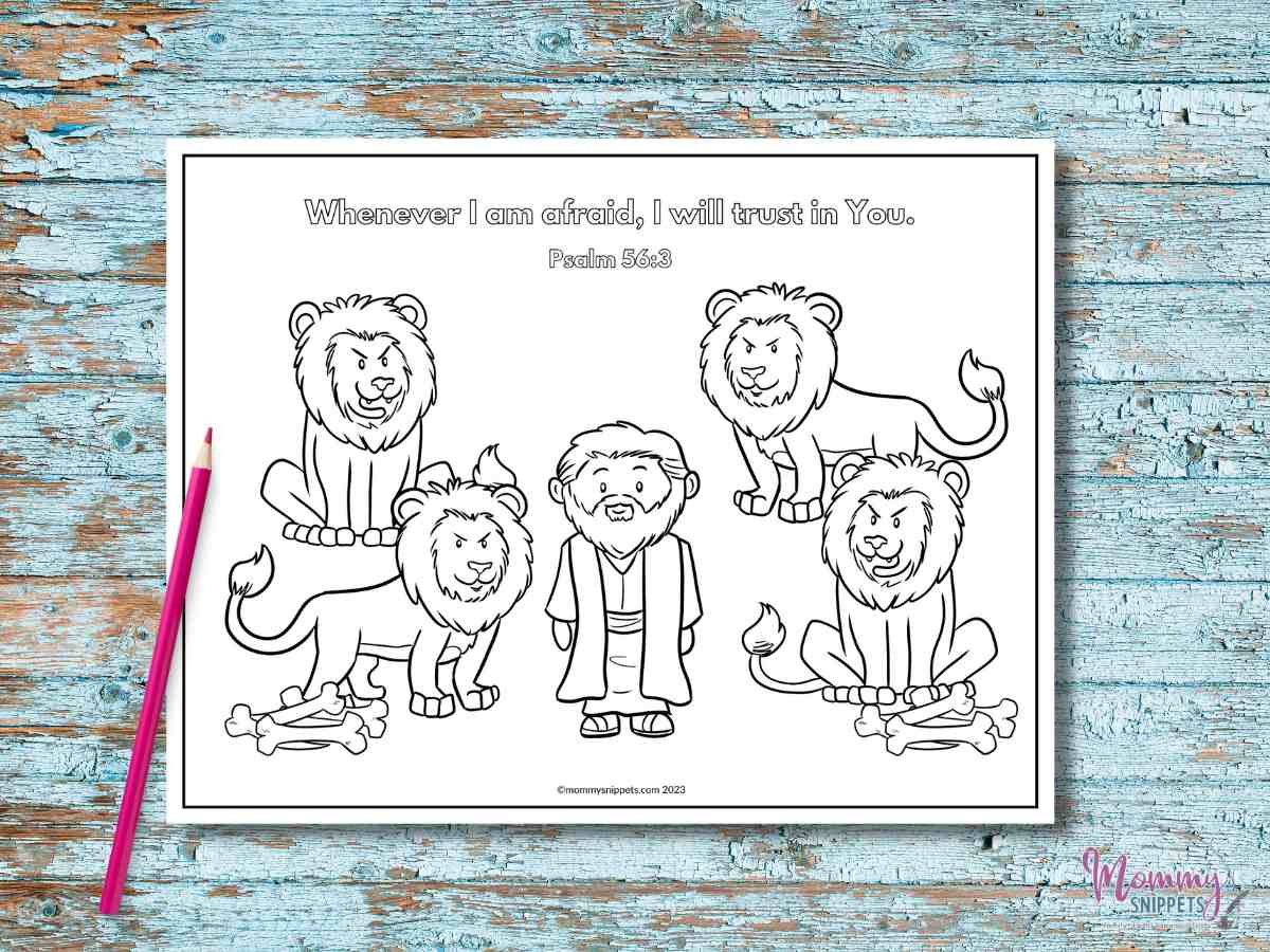 Daniel And The Lions' Den Coloring Pages: Bible Story About Faith inside Daniel And The Lions Den Free Printables