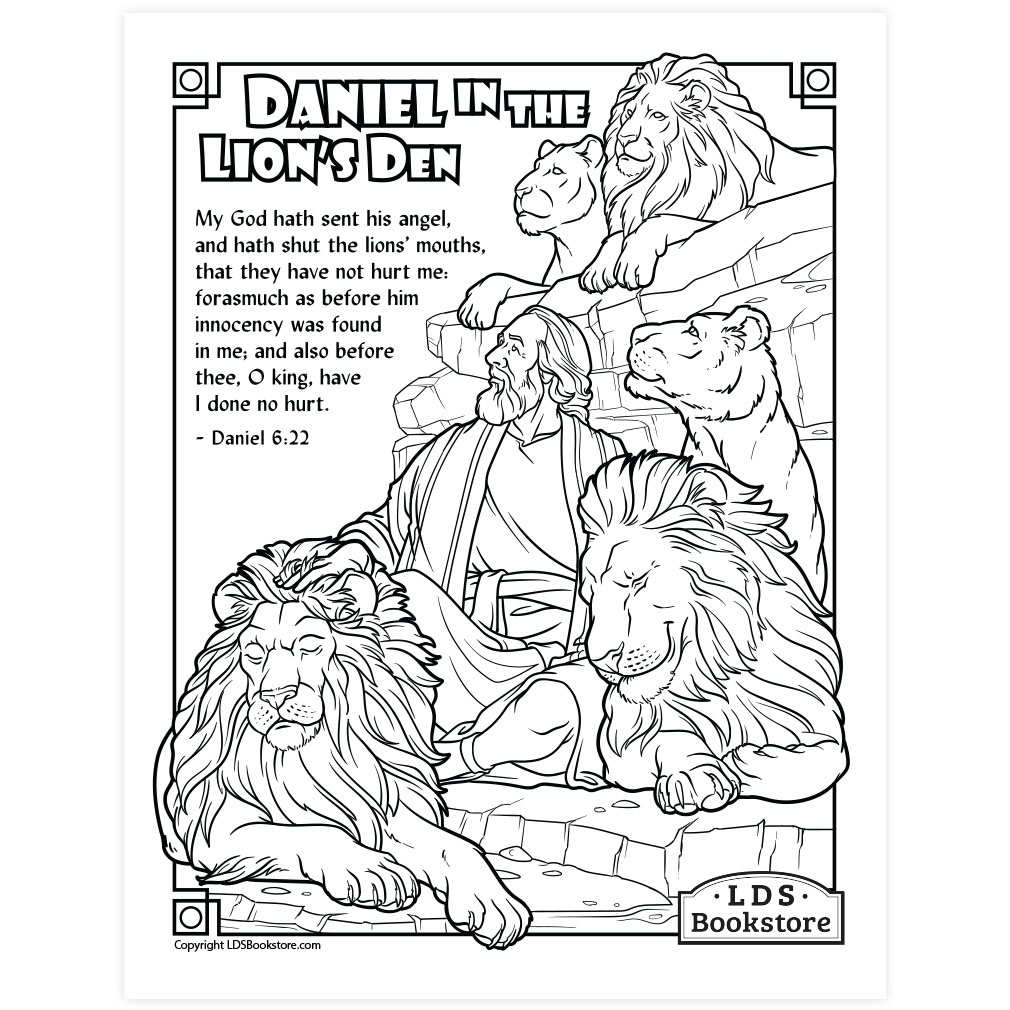Daniel In The Lion'S Den Coloring Page - Printable in Daniel And The Lions Den Free Printables