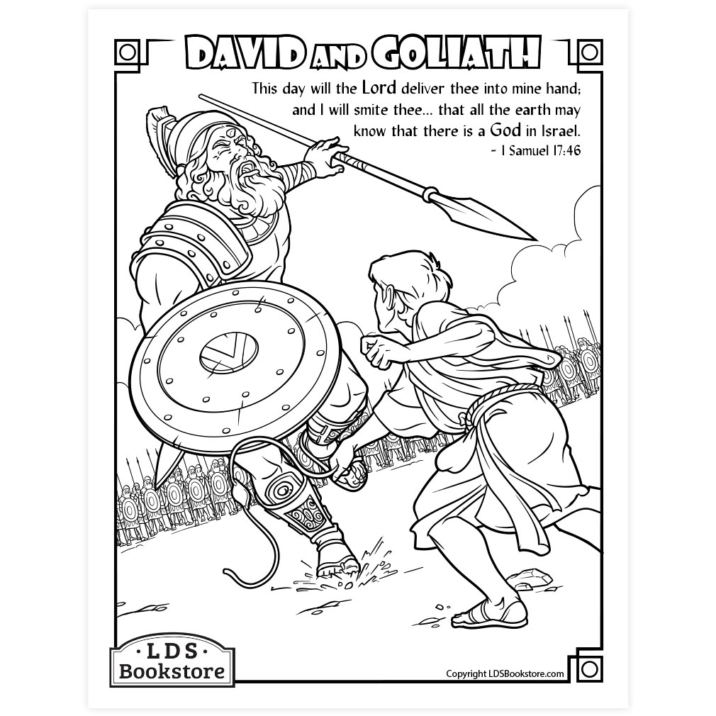 David And Goliath Coloring Page - Printable intended for Free Printable David And Goliath Worksheets