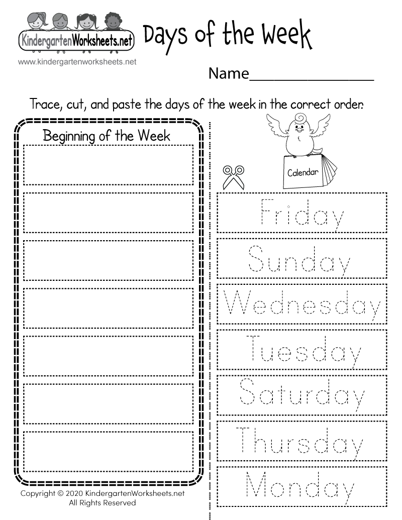Days Of The Week Worksheet - Free Printable, Digital, & Pdf intended for Printable Days Of The Week Worksheets