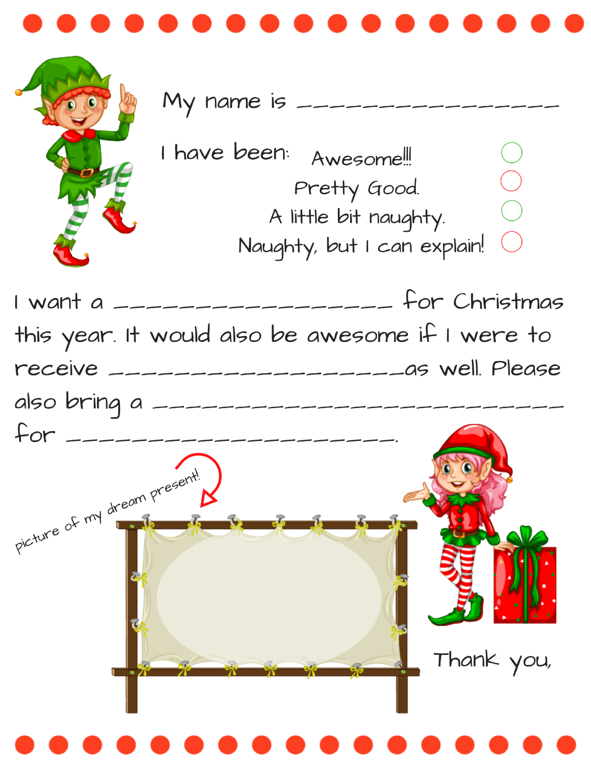Dear Santa Fill In Letter Template - Momdot intended for Free Printable Fill In Blank Letter From Santa Template