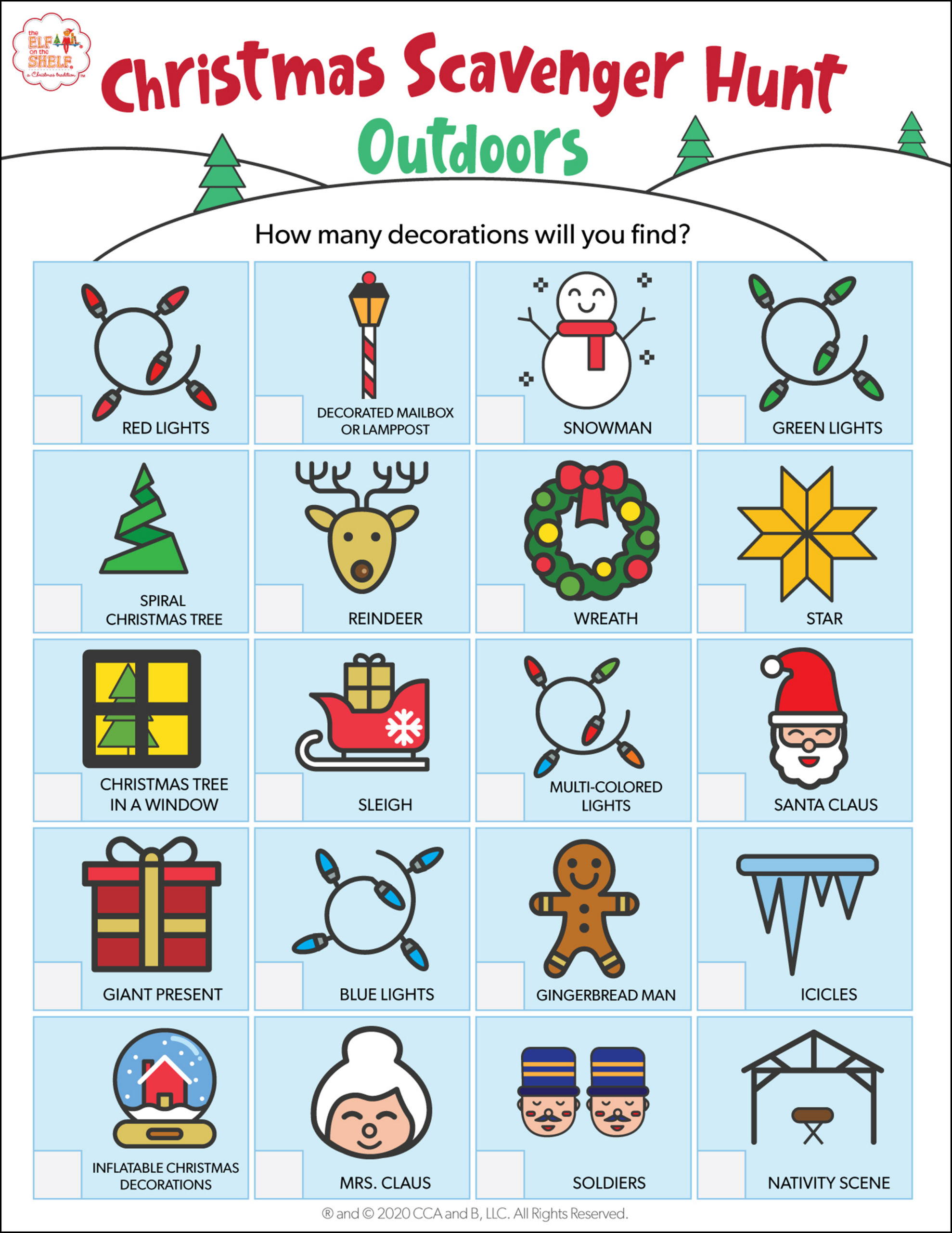 Download 3 Free Printable Christmas Scavenger Hunts | The Elf On within Christmas Scavenger Hunt Free Printables