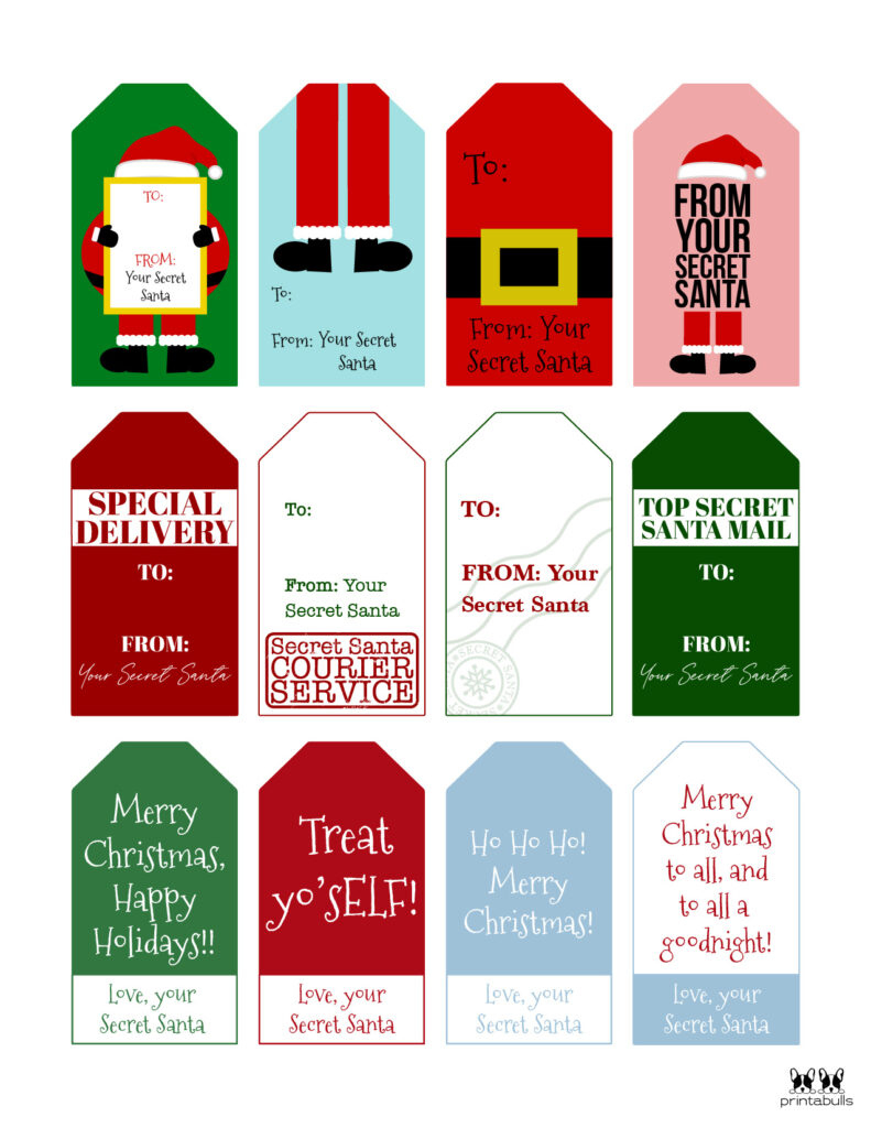 Downloadable Secret Santa Gift Tags Printable Free - Printable within Secret Santa Gift Tags Printable Free