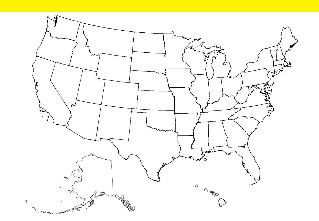 Druckbare Blanko-Karte Der Usa: Perfekt Für Geographieunterricht in Blank 50 States Map Printable