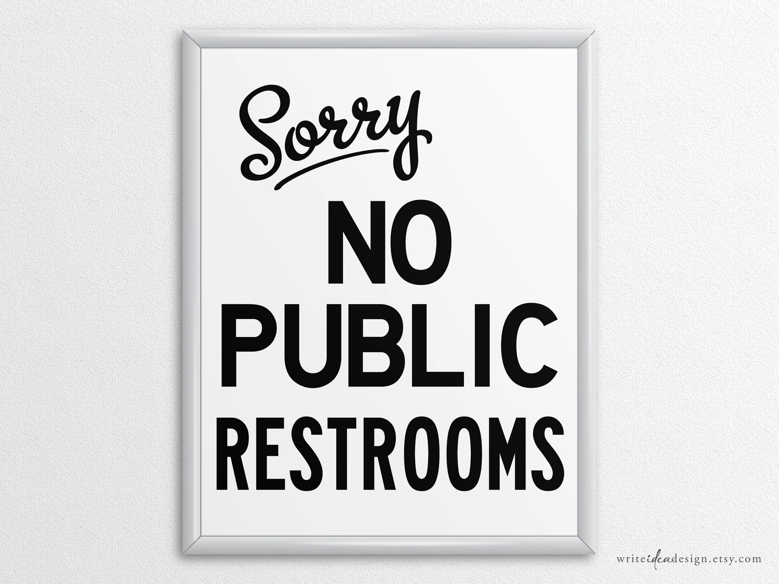 Druckbares No Public Restrooms Schild In Den Größen Us Letter Und pertaining to No Public Restroom Sign Printable